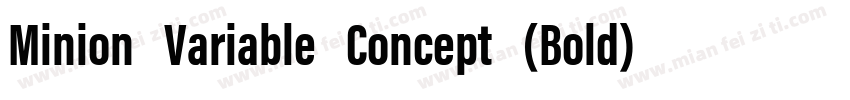 Minion Variable Concept (Bold)字体转换